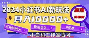 （12083期）2024最新小红薯AI赛道，蓝海项目，月入10000+，0成本，当事业来做，可矩阵-黑斯坦丁项目网