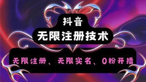 （12162期）抖音无限实名技术2.0，一个身分证可以实名无数个抖音，几分钟一个自己…-黑斯坦丁项目网