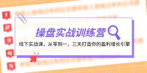 （12275期）操盘实操训练营：线下实战课，从零到一，三天打造你的盈利增长引擎-黑斯坦丁项目网