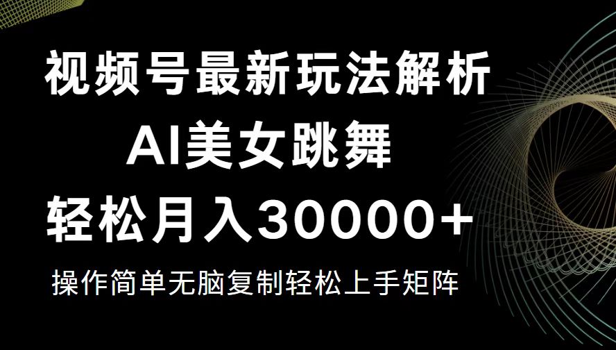 (12420期)视频号最新暴利玩法揭秘,轻松月入30000+-黑斯坦丁项目网
