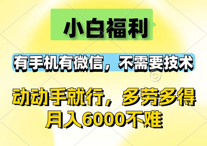 (12565期)小白福利,有手机有微信,0成本,不需要任何技术,动动手就行,随时随…-黑斯坦丁项目网