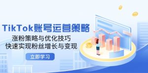 （12614期）TikTok账号运营策略：涨粉策略与优化技巧，快速实现粉丝增长与变现-黑斯坦丁项目网