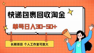 （12606期）快递包裹回收掘金，单号日入30-50+，长期项目，个人工作室可放大-黑斯坦丁项目网