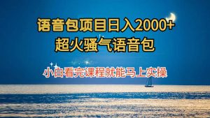 (12734期)语音包项目 日入2000+ 超火骚气语音包小白看完课程就能马上实操-黑斯坦丁项目网