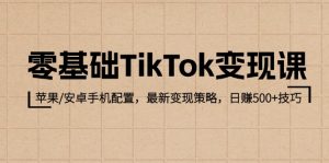 （12723期）零基础TikTok变现课：苹果/安卓手机配置，最新变现策略，日赚500+技巧-黑斯坦丁项目网
