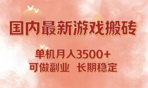 （12775期）国内最新游戏打金搬砖，单机月入3500+可做副业 长期稳定-黑斯坦丁项目网