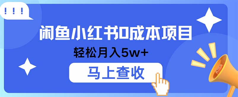 (12777期)小鱼小红书0成本项目,利润空间非常大,纯手机操作-黑斯坦丁项目网