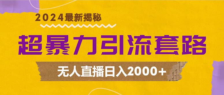 (12800期)超暴力引流套路,无人直播日入2000+-黑斯坦丁项目网