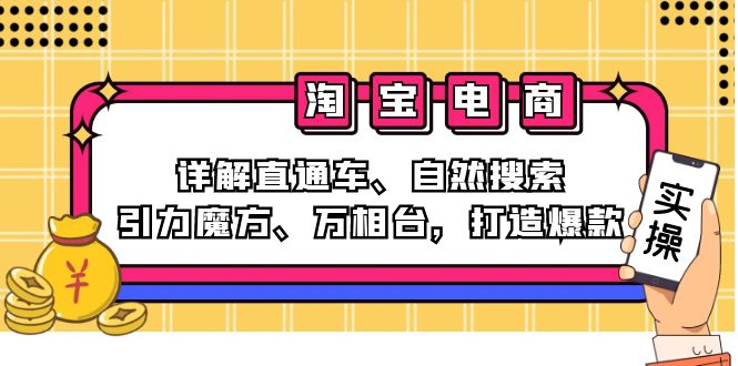 （12814期）2024淘宝电商课程：详解直通车、自然搜索、引力魔方、万相台，打造爆款-黑斯坦丁项目网