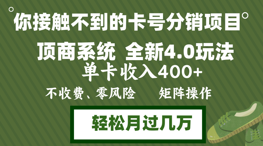 (12917期)年底卡号分销顶商系统4.0玩法,单卡收入400+,0门槛,无脑操作,矩阵操…-黑斯坦丁项目网