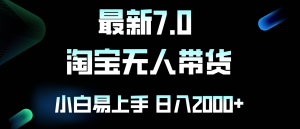 （12967期）最新淘宝无人卖货7.0，简单无脑，小白易操作，日躺赚2000+-黑斯坦丁项目网