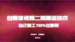（12995期）详细教你自媒体视频二剪搬运技术，自己加工100%过原创，无脑搬运-黑斯坦丁项目网