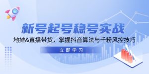 (13071期)新号起号稳号实战:地摊&直播带货,掌握抖音算法与千粉风控技巧-黑斯坦丁项目网