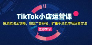 （13063期）TikTok小店运营课：投流技法全攻略，包括广告命名 扩量手法及市场运营方法-黑斯坦丁项目网