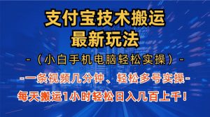 （13204期）支付宝分成技术搬运“最新玩法”（小白手机电脑轻松实操1小时） 轻松日…-黑斯坦丁项目网
