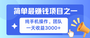 （13308期）简单有手机就能做的项目，收益可观-黑斯坦丁项目网