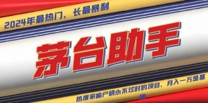 （13320期）魔法贵州茅台代理，永不淘汰的项目，抛开传统玩法，使用科技，命中率极…-黑斯坦丁项目网