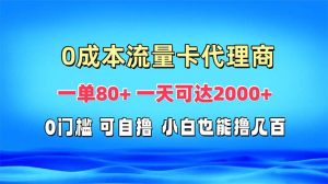 (13391期)免费流量卡代理一单80+ 一天可达2000+-黑斯坦丁项目网