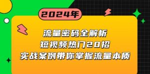 (13480期)流量密码全解析:短视频热门20招,实战案例带你掌握流量本质-黑斯坦丁项目网