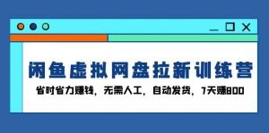 （13524期）闲鱼虚拟网盘拉新训练营：省时省力赚钱，无需人工，自动发货，7天赚800-黑斯坦丁项目网