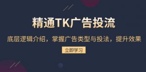（13641期）精通TK广告投流：底层逻辑介绍，掌握广告类型与投法，提升效果-黑斯坦丁项目网