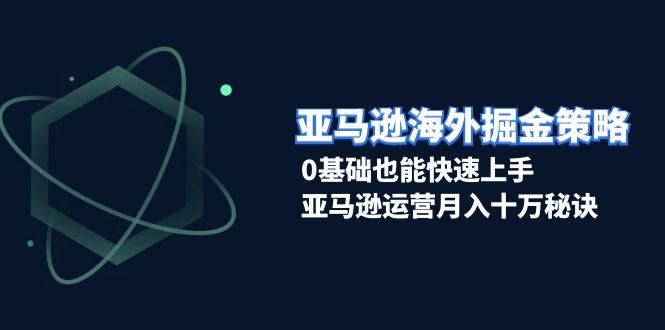 （13644期）亚马逊海外掘金策略，0基础也能快速上手，亚马逊运营月入十万秘诀-黑斯坦丁项目网