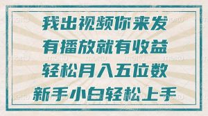 (13667期)不剪辑不直播不露脸,有播放就有收益,轻松月入五位数,新手小白轻松上手-黑斯坦丁项目网