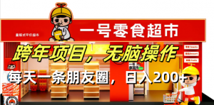 (13728期)跨年项目无脑操作每天一天朋友圈日入200+-黑斯坦丁项目网