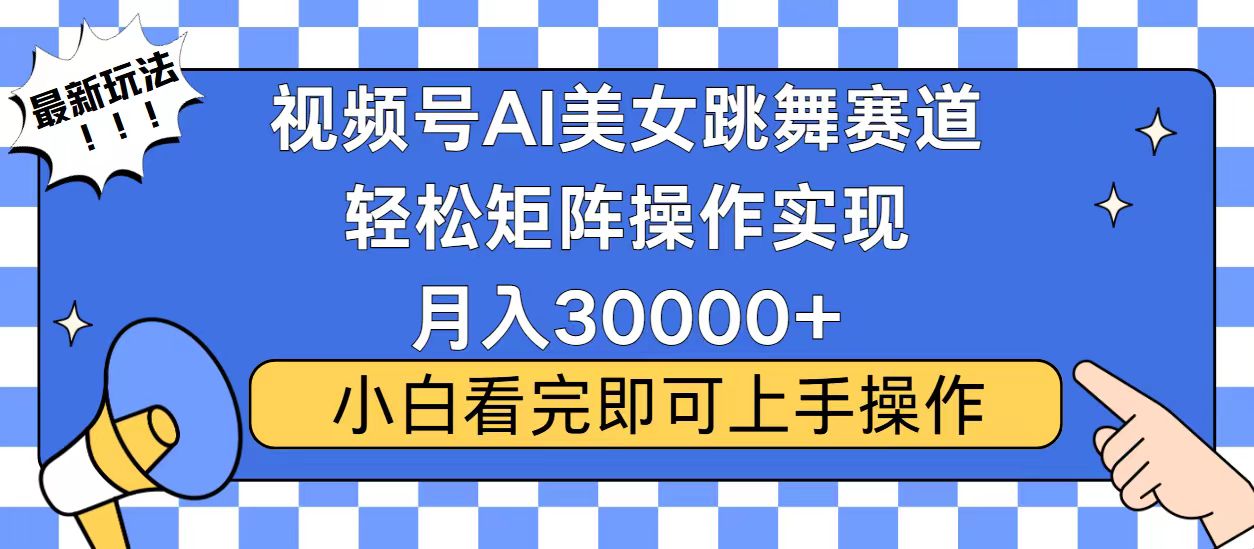 (13813期)视频号蓝海赛道玩法,当天起号,拉爆流量收益,小白也能轻松月入30000+-黑斯坦丁项目网