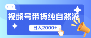 （13998期）视频号带货，纯自然流，起号简单，爆率高轻松日入2000+-黑斯坦丁项目网