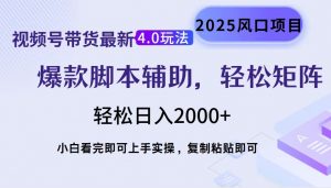 （14071期）视频号带货最新4.0玩法，作品制作简单，当天起号，复制粘贴，轻松矩阵…-黑斯坦丁项目网