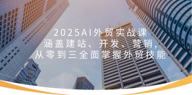 （14135期）2025AI外贸实战课：涵盖建站、开发、营销, 从零到三全面掌握外贸技能-黑斯坦丁项目网