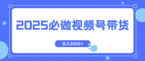 视频号带货，纯自然流，起号简单，爆率高轻松日入2000+-黑斯坦丁项目网