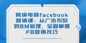 跨境电商facebook营销课：从广告投放到BM管理，全面掌握FB营销技巧-黑斯坦丁项目网