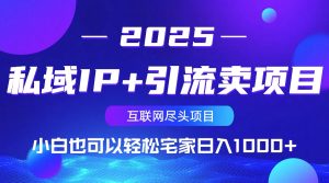 私域IP+引流卖项目,小白也可以做到轻松宅家日入1000+-黑斯坦丁项目网