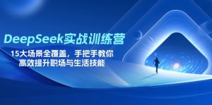 DeepSeek实战训练营,15大场景全覆盖,手把手教你高效提升职场与生活技能-黑斯坦丁项目网