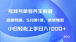 DeepSeek+既梦做养生书单号，条条爆款5分钟1条，轻松日入1000+-黑斯坦丁项目网