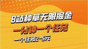 b站种草暴力掘金，一分钟一个任务，一个任务2-5元-黑斯坦丁项目网