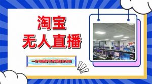 淘宝无人直播带货，单品打爆+搜索流打法，24小时必出单-黑斯坦丁项目网