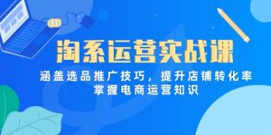 淘系运营实战课，涵盖选品推广技巧，提升店铺转化率，掌握电商运营知识-黑斯坦丁项目网