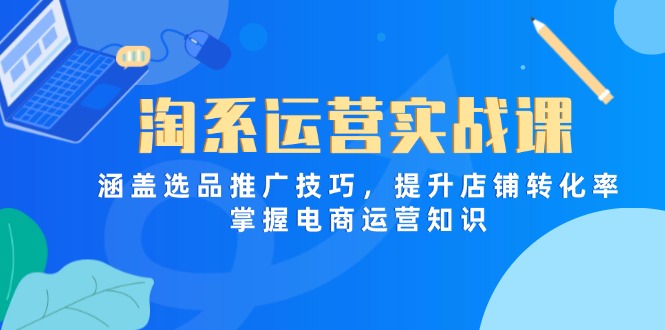 淘系运营实战课，涵盖选品推广技巧，提升店铺转化率，掌握电商运营知识-黑斯坦丁项目网