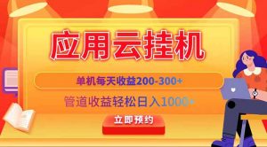 应用云脚本挂机，单机每天收益200—300+，管道收益轻松日入1000+-黑斯坦丁项目网