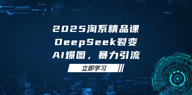 2025 淘系精品课,DeepSeek 裂变,AI 爆图,暴力引流-黑斯坦丁项目网