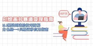 AI绘画多赛道变现指南：MJ基础到进阶技巧拆解，角色统一+风格迁移应用指南-黑斯坦丁项目网