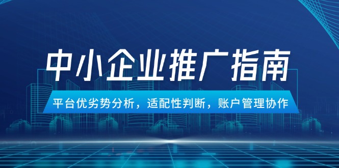 中小企业竞价推广指南，平台优劣势分析，适配性判断，账户管理协作-黑斯坦丁项目网