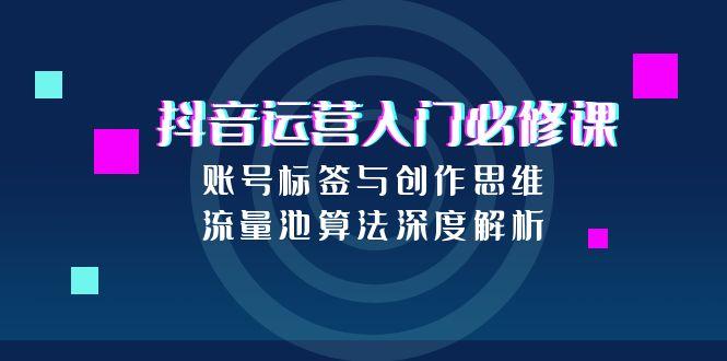 抖音运营入门必修课，账号标签与创作思维，流量池算法深度解析-黑斯坦丁项目网