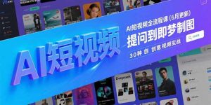 AI短视频全流程课(6月更新-黑斯坦丁项目网