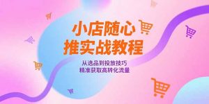 小店随心推实战教程,从选品到投放技巧,精准获取高转化流量-黑斯坦丁项目网