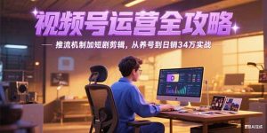 2025视频号运营全攻略,推流机制加短剧剪辑,从养号到日销34万实战-黑斯坦丁项目网