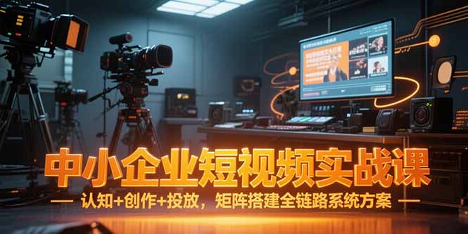 中小企业短视频实战课，认知+创作+投放，矩阵搭建全链路系统方案-黑斯坦丁项目网